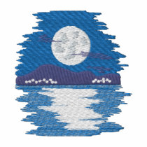 Moon Shining On Water embroidered shirts
