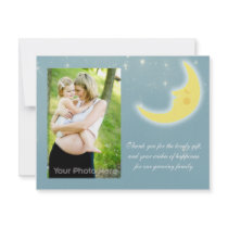 Moon sky thank you card invitations