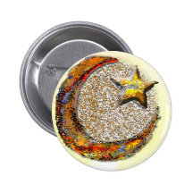 Moon-Star -Islam Pinback Buttons