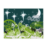 Moon Star Tree Paint Splat Post Card