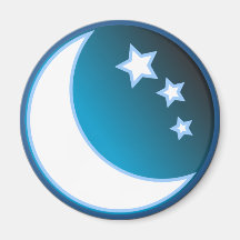 Moon & Stars Refrigerator Magnet