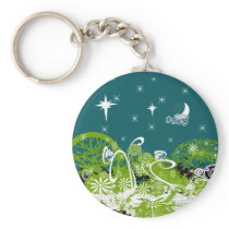 Moon Stars Swirl Paint Splat Key Chains