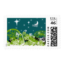 Moon Stars Swirl Paint Splat Postage