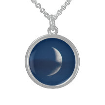Moon Sterling Silver Necklace