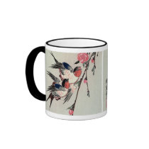Moon, Swallows, and Peach Blossoms, Ando Hiroshige Coffee Mug
