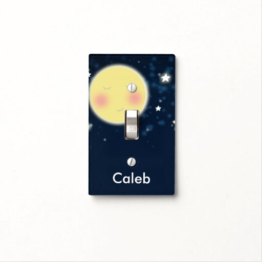 Moon & Twinkle Stars Nursery Light Switch Cover Zazzle