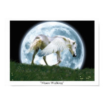 "MOON WALKING" Pegasus Art Poster posters