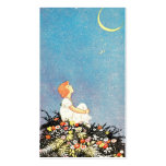 Moon wishes bookmark business card template