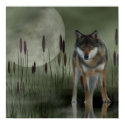 Moon Wolf - Wolf, Animals posters by LCWeber Moon Wolf - Wolf, Animals posters