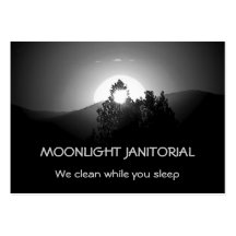 Moonbeam burning tree business card templates