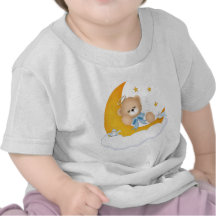 Moonbeams Sleeping Angel Bear Tee Shirts