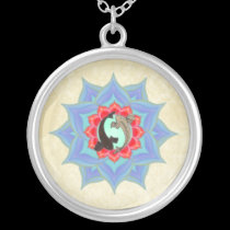 .::MoonDreams::. Koi Lotus Cream Mandala necklaces