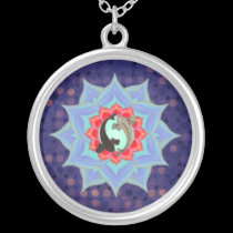 .::MoonDreams::. Koi Lotus Purple Dots Mandala necklaces