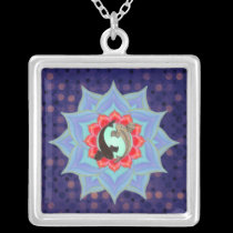 .::MoonDreams::. Koi Lotus Purple Dots Mandala necklaces