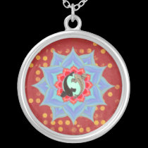 .::MoonDreams::. Koi Lotus Red Dots Mandala necklaces