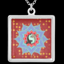 .::MoonDreams::. Koi Lotus Red Dots Mandala necklaces