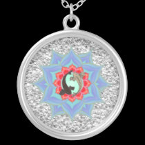 .::MoonDreams::. Koi Lotus Silver Mandala necklaces