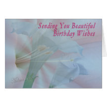 Moonflower Birthday Greeting Card