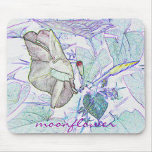 Moonflower "drawing' mousepad
