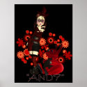 Moonies HIP Gothic Chick And Rabbit Poster *And* print