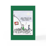 Mooning Santa Greeting Cards