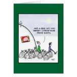 Mooning Santa Greeting Cards