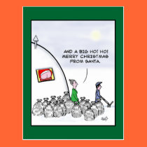 Mooning santa postcards