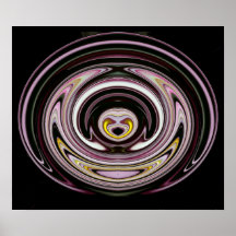 Moonlight and Flowers Abstract Print
