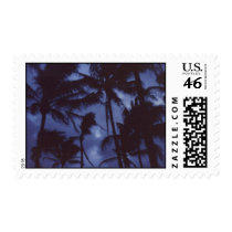 Moonlight and Palm Trees postage by rukeman Moonlight and Palm Trees postage