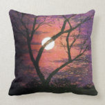 Moonlight and tree pillow pillows