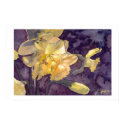 Moonlight Daffodils- Watercolor Poster Print by zooogle Moonlight Daffodils- Watercolor Poster Print