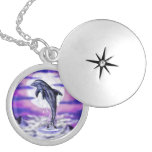 Moonlight dolphin custom necklace