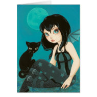 Moonlight Hijinks -Color Me inside- fairy goth card