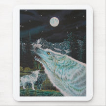 Moonlight Howl Mouse Pads