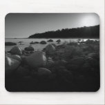 moon, moonlight, shoreline, black and white,