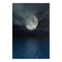 Moonlight Ocean posters by Spectral Moonlight Ocean posters