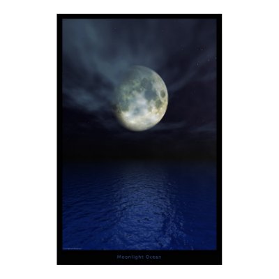 Moonlight Ocean -Special Edition Posters by Spectral