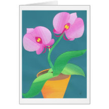 Moonlight Orchid Greeting Cards