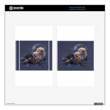 Moonlight Otters Kindle Fire Decal