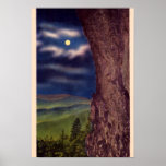 Moonlight over Shenandoah National Park Poster