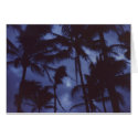 Moonlight Palm Trees Card by rukeman Moonlight Palm Trees Card