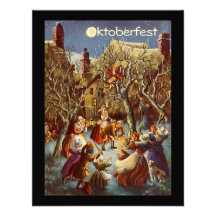 Moonlight Party Gathering Octoberfest Invitations