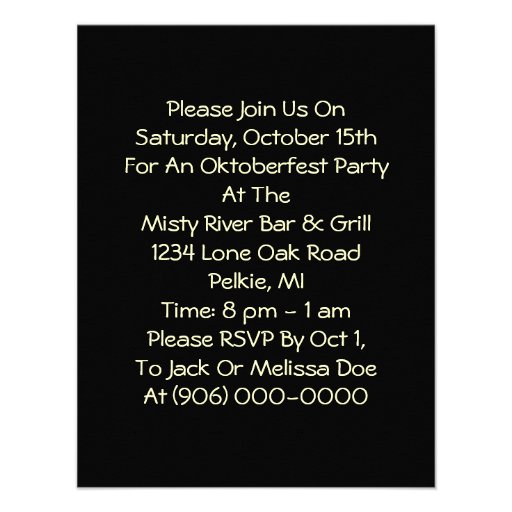 Moonlight Party Gathering Octoberfest Invitations