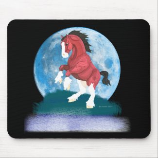 Moonlight Prancer Horse mousepad