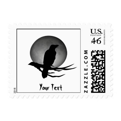 moonlight raven postage stamps Zazzle_stamp moonlight raven postage stamps Zazzle_stamp