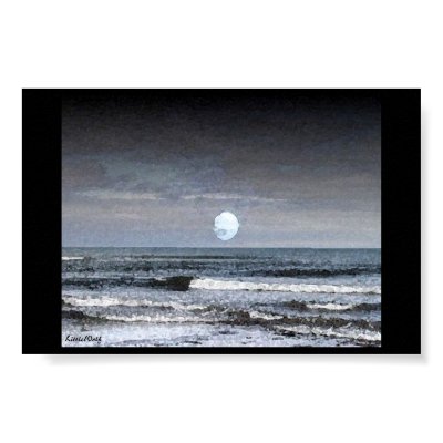 Moonlight Sea Print by faelittlewolf
