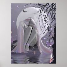 Moonlight Sleeper on canvas Print
