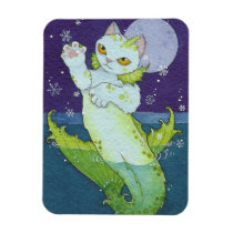 Moonlight Snow Mercat Rectangle Magnet Moussart magnets