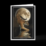 "MOONLIGHT TALES" TIGER Greeting-card