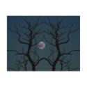 Moonlight Tree Silhouette postcards